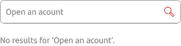 i-Exchange exact-match search result showing zero results returned for a misspelled query, with no autocorrect suggestions or alternative results offered to the user